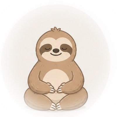Sloth meditating