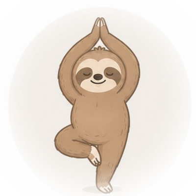 Sloth balancing on one leg