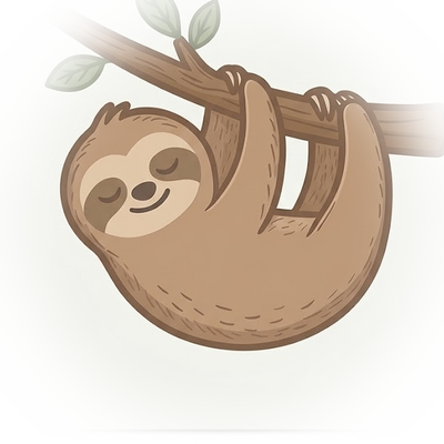 Sloth hanging in a tree